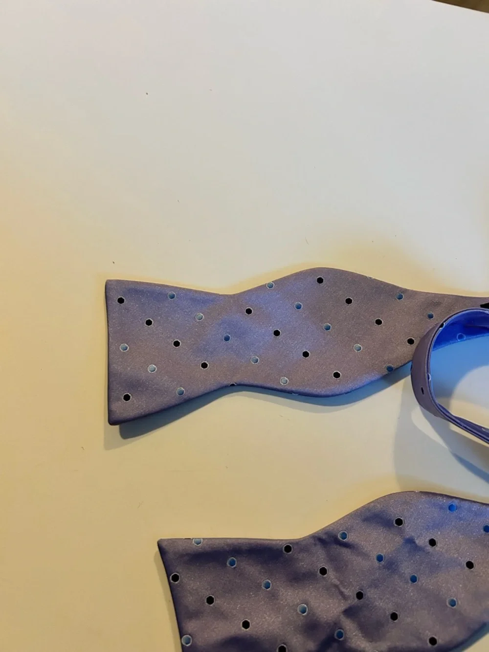 Izod Lavender Self-Tie Bow Tie with Light Blue Dots